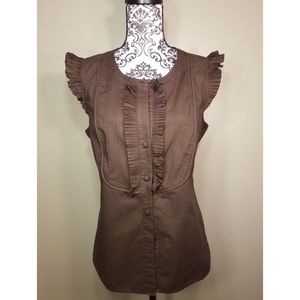 Ann Taylor Sleeveless Ruffle Top